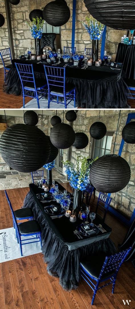 dark blue party decorations